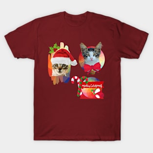 CHRISTMAS CAT STICKER T-Shirt